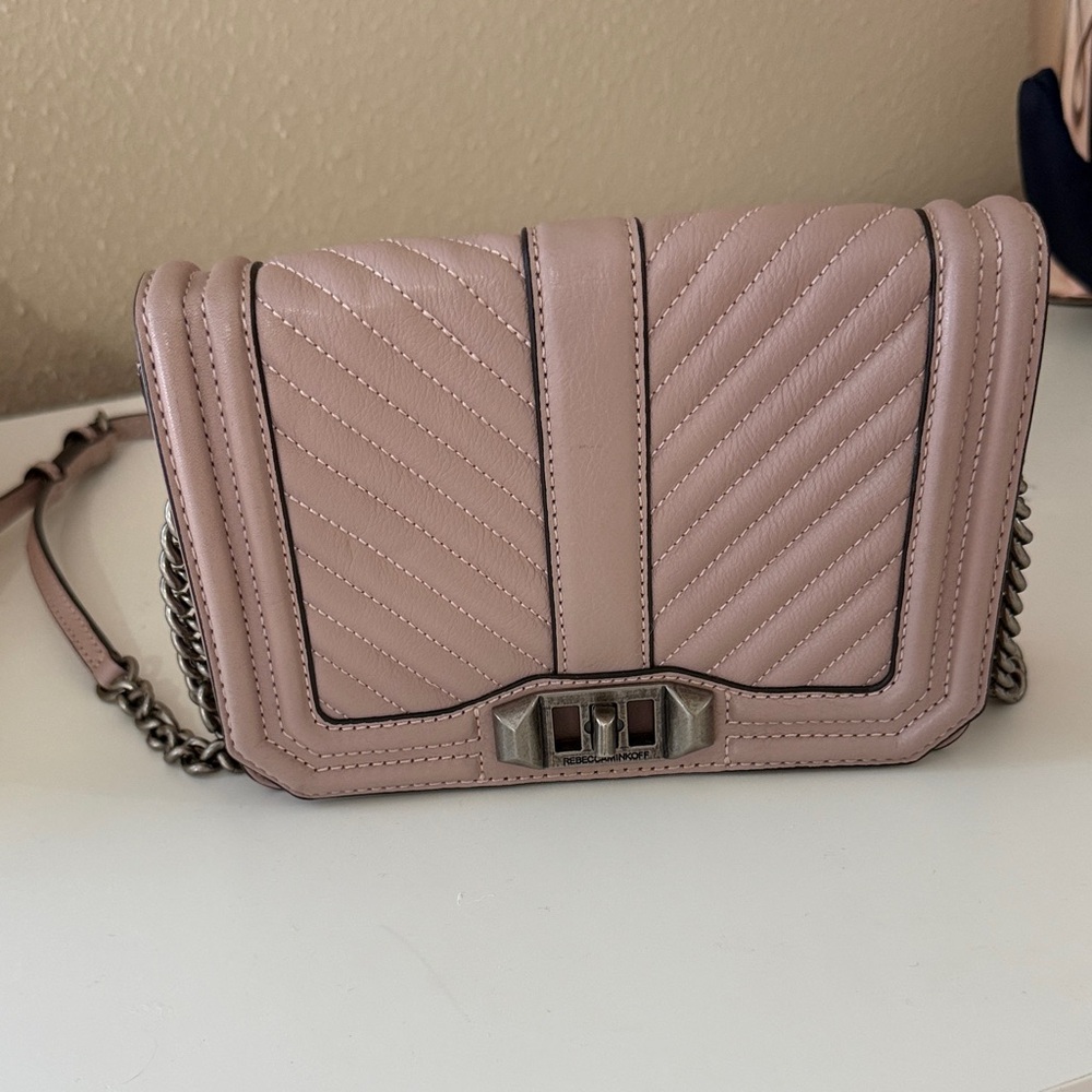 Rebecca Minkoff Blush Quilted Crossbody Bag